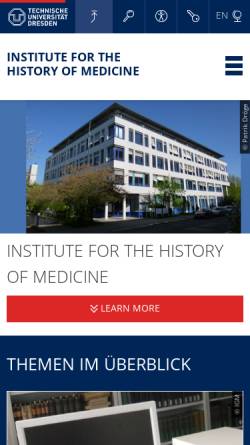 Vorschau der mobilen Webseite tu-dresden.de, Institut für Geschichte der Medizin der Universität Dresden