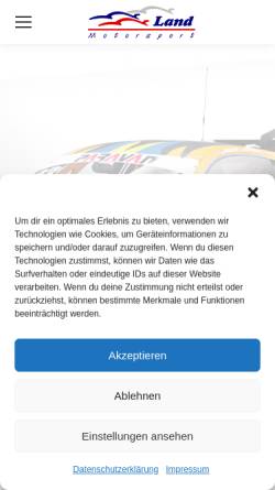 Vorschau der mobilen Webseite land-motorsport.de, Land Motorsport GmbH