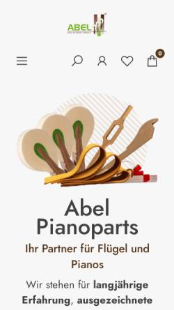 Vorschau der mobilen Webseite www.abel-pianoparts.de, Helmut Abel
