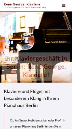 Vorschau der mobilen Webseite george-klaviere.de, René George Klaviere