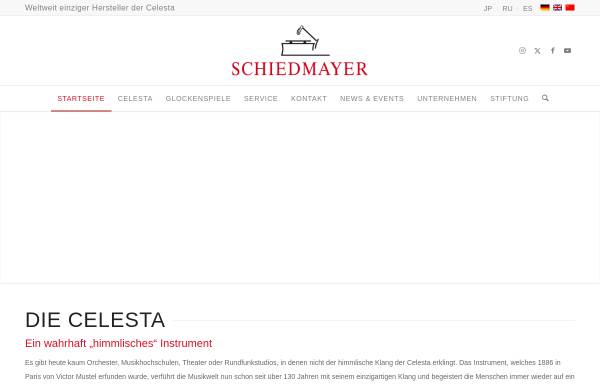 Vorschau von www.celesta-schiedmayer.de, Schiedmayer Celesta GmbH