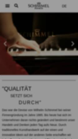 Vorschau der mobilen Webseite www.schimmel-piano.de, Schimmel