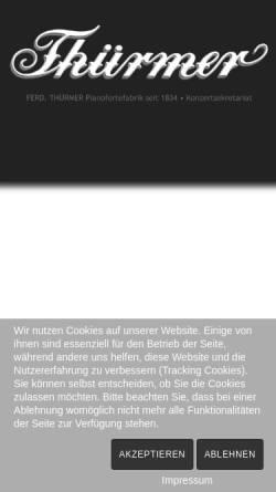 Vorschau der mobilen Webseite www.ferdthuermer.de, Thürmer
