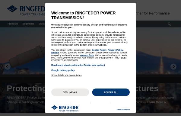 Vorschau von ringfeder.com, Tschan GmbH