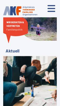 Vorschau der mobilen Webseite familien-in-thueringen.de, Familienbund der Katholiken (FDK) LV Thüringen