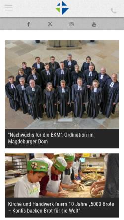Vorschau der mobilen Webseite www.ekmd.de, Föderation Evangelischer Kirchen in Mitteldeutschland (EKM)