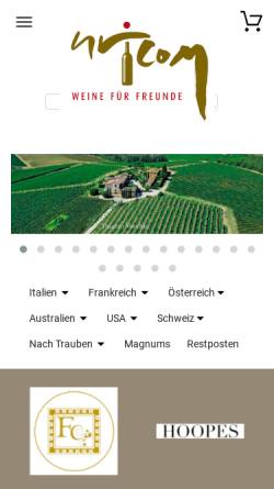 Vorschau der mobilen Webseite uvicom.ch, Uvicom SA Weinhandlung