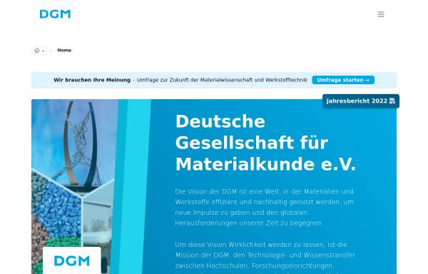 Vorschau von www.dgm.de, Deutsche Gesellschaft für Materialkunde e.V. (DGM)