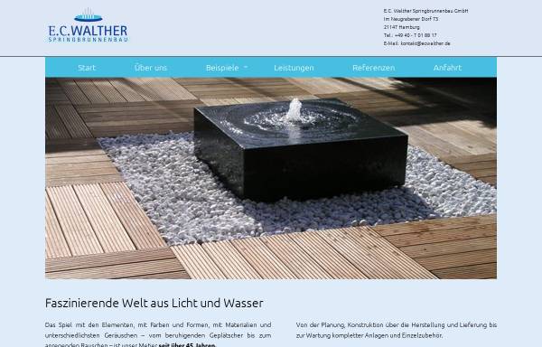 Vorschau von www.ecwalther.de, E. C. Walther Springbrunnenbau GmbH