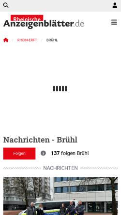 Vorschau der mobilen Webseite www.schlossbote.de, Brühler Schlossbote
