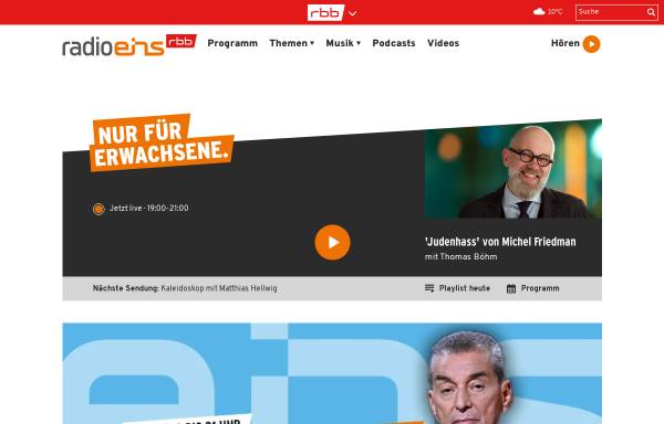 Vorschau von www.radioeins.de, Radioeins