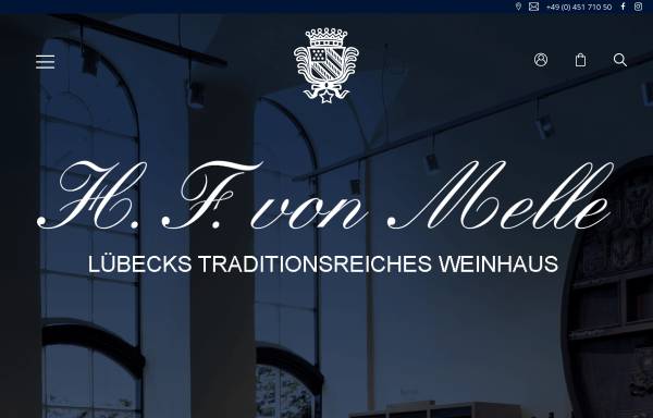Vorschau von www.von-melle.de, Weinhandelshaus von Melle