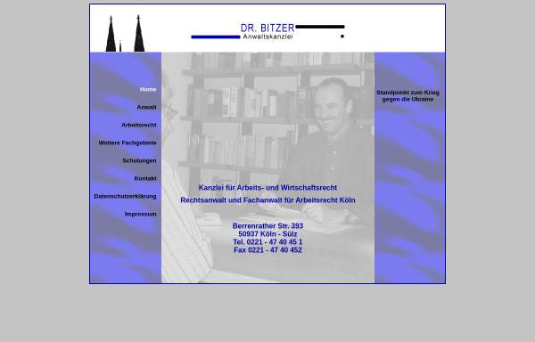 Vorschau von www.bitzer-anwalt.de, Anwaltskanzlei Dr. Bitzer