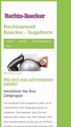 Vorschau der mobilen Webseite rechtsanwalt-boecker.de, Boecker, Dominik