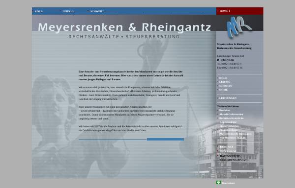 Vorschau von www.meyersrenken-rheingantz.de, Meyersrenken und Rheingantz