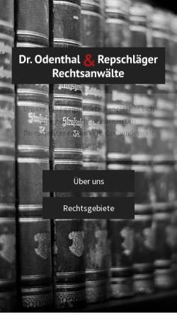 Vorschau der mobilen Webseite www.odenthal-repschlaeger.de, Odenthal, Dr. & Repschläger