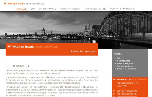 Vorschau von www.wagnerhalbe.de, Wagner Halbe Rechtsanwälte