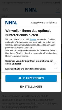 Vorschau der mobilen Webseite www.nnn.de, Norddeutsche Neueste Nachrichten