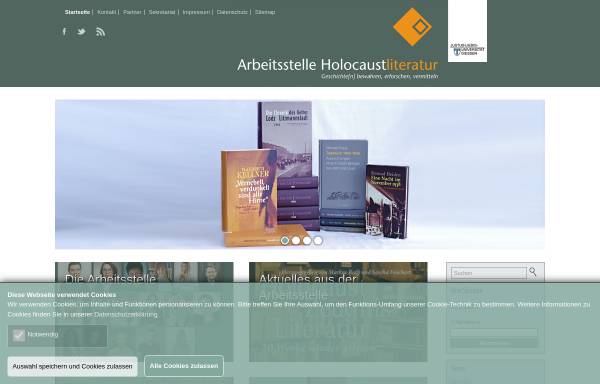 Vorschau von www.holocaustliteratur.de, Holocaustliteratur