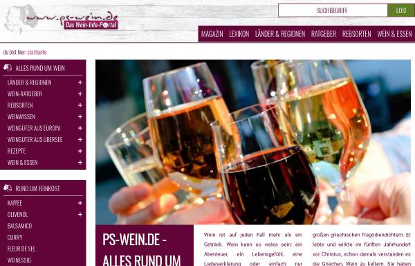 Vorschau von www.ps-wein.de, Weinhandel Weisbrod & Bath