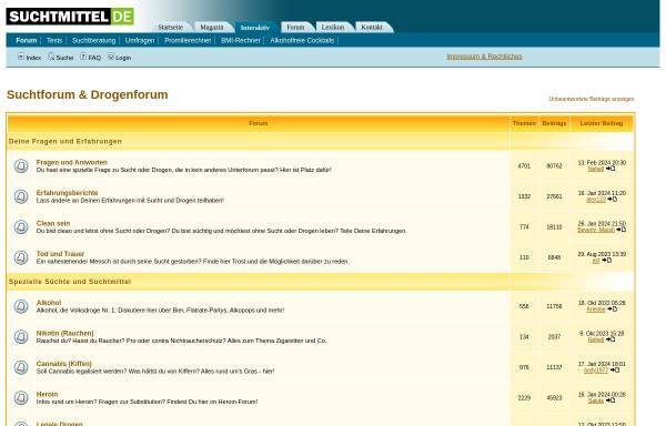 Vorschau von forum.suchtmittel.de, Deutsches Suchtforum