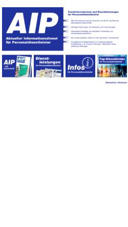Vorschau der mobilen Webseite www.aip-info.de, AIP Aktueller Informationsdienst für Personaldienstleister - Peter Gröger