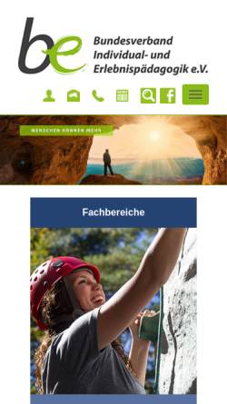 Vorschau der mobilen Webseite www.bundesverband-erlebnispaedagogik.de, Bundesverband Erlebnispädagogik e.V.