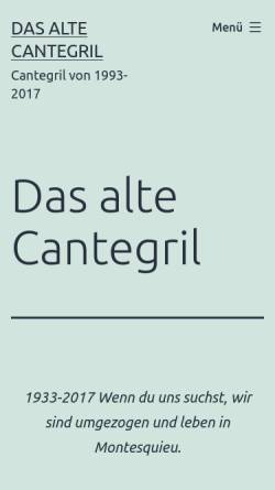 Vorschau der mobilen Webseite www.cantegril.de, Cantegril - Erlebnispädagogik in Südfrankreich