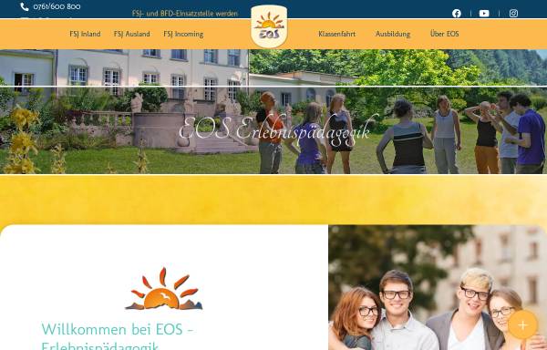 Vorschau von www.eos-ep.de, E O S - Erlebnispädagogik
