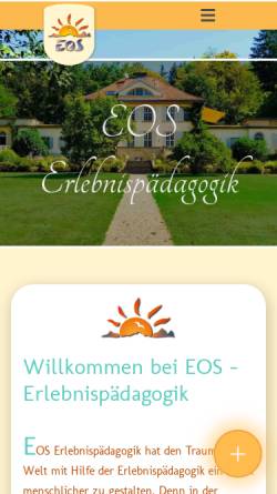 Vorschau der mobilen Webseite www.eos-ep.de, E O S - Erlebnispädagogik