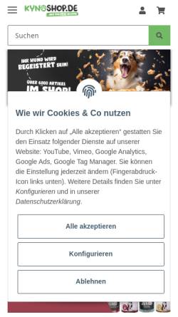 Vorschau der mobilen Webseite www.kynoshop.de, Kynoshop