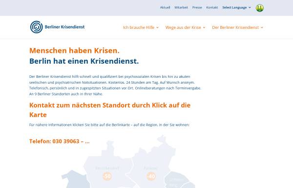 Vorschau von www.berliner-krisendienst.de, Berliner Krisendienst