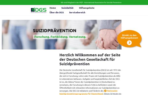 Vorschau von www.suizidprophylaxe.de, Deutsche Gesellschaft für Suizidprävention