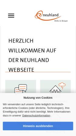 Vorschau der mobilen Webseite www.neuhland.net, Neuhland