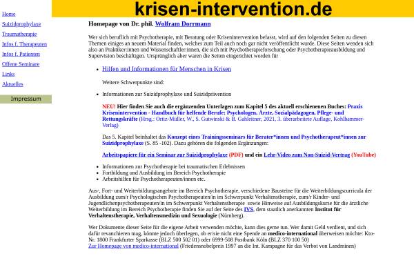 Vorschau von www.krisen-intervention.de, Suizidprophylaxe