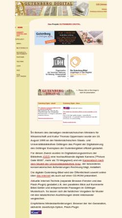 Vorschau der mobilen Webseite www.gutenbergdigital.de, Projekt Gutenberg Digital