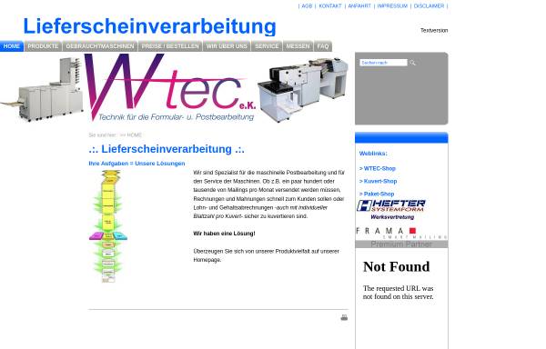 Vorschau von lieferscheinverarbeitung.de, Wtec e.K.