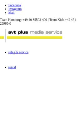 Vorschau der mobilen Webseite www.avtplus.de, Avt plus media service GmbH