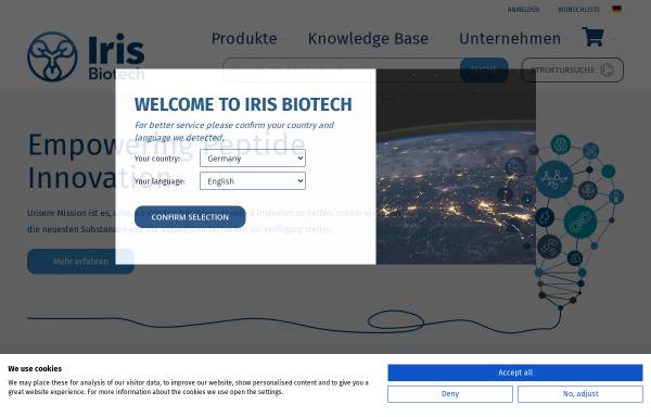 Vorschau von www.iris-biotech.de, IIris Biotech GmbH