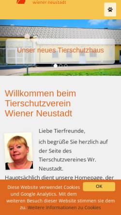 Vorschau der mobilen Webseite www.tierschutzverein.or.at, Tierschutzverein Wiener Neustadt