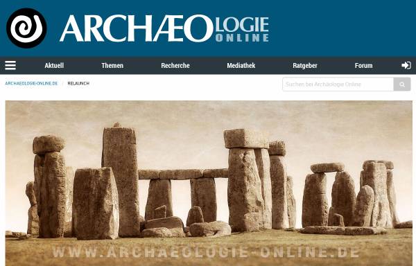 Vorschau von www.archaeologie-online.de, Virtuelle Bibliothek für Archäologie und Ur- und Frühgeschichte