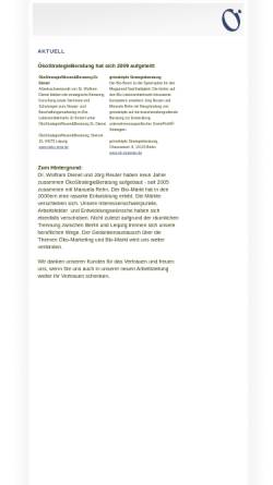 Vorschau der mobilen Webseite www.oeko-strategie.de, OekoStrategieBeratung Kunz & Dr. Dienel