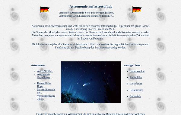 Vorschau von astrosoft.de, Astronomie [Schneider, Achim]