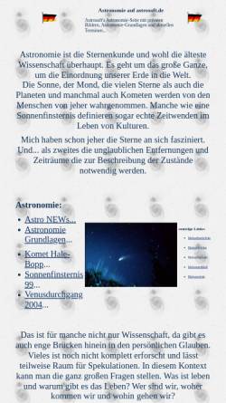 Vorschau der mobilen Webseite astrosoft.de, Astronomie [Schneider, Achim]