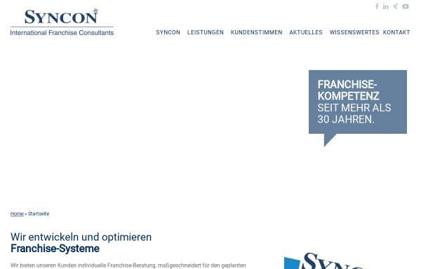 Vorschau von www.syncon-franchise.com, Österreichischer Franchise-Verband