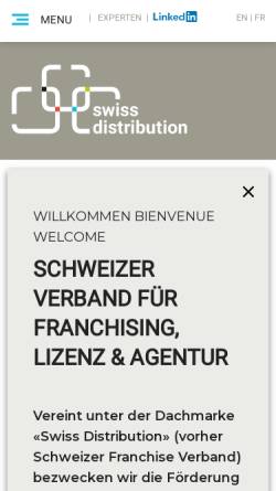 Vorschau der mobilen Webseite www.franchiseverband.ch, SFV - Schweizer Franchiseverband