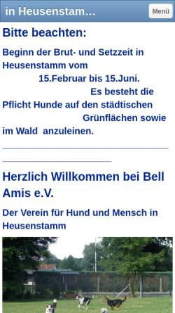 Vorschau der mobilen Webseite www.bell-amis.de, Bell-Amis
