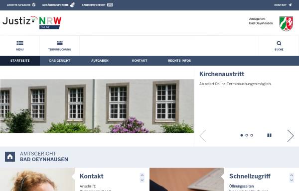Vorschau von www.ag-badoeynhausen.nrw.de, Amtsgericht Bad Oeynhausen