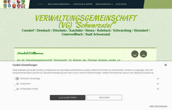 Vorschau von www.vg-bergbahnregion-schwarzatal.de, Verwaltungsgemeinschaft Bergbahnregion-Schwarzatal