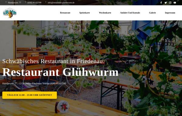 Vorschau von www.restaurant-gluehwurm.de, Restaurant Glühwurm